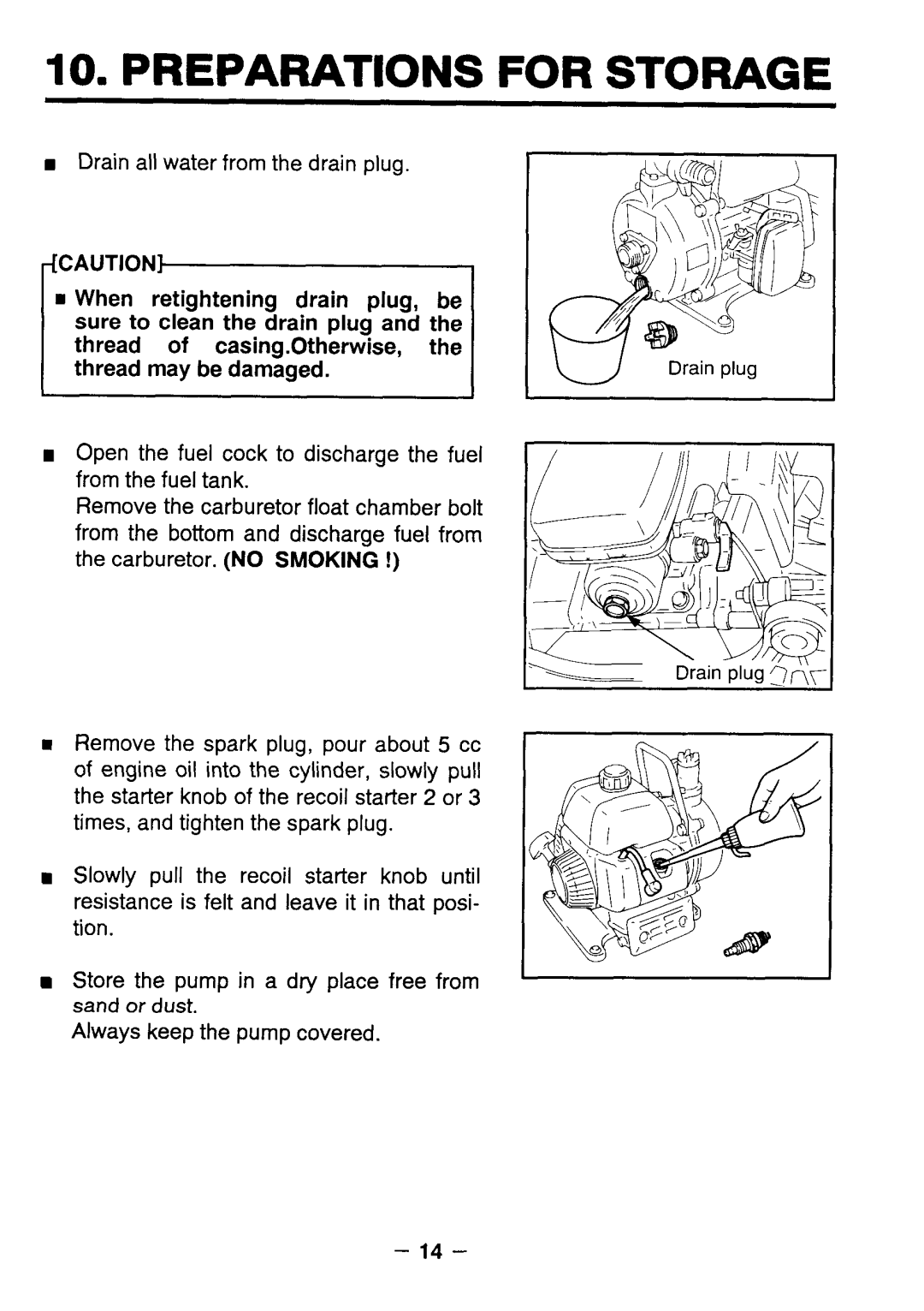 Makita EW1OOR instruction manual IO . Preparations for Storage 