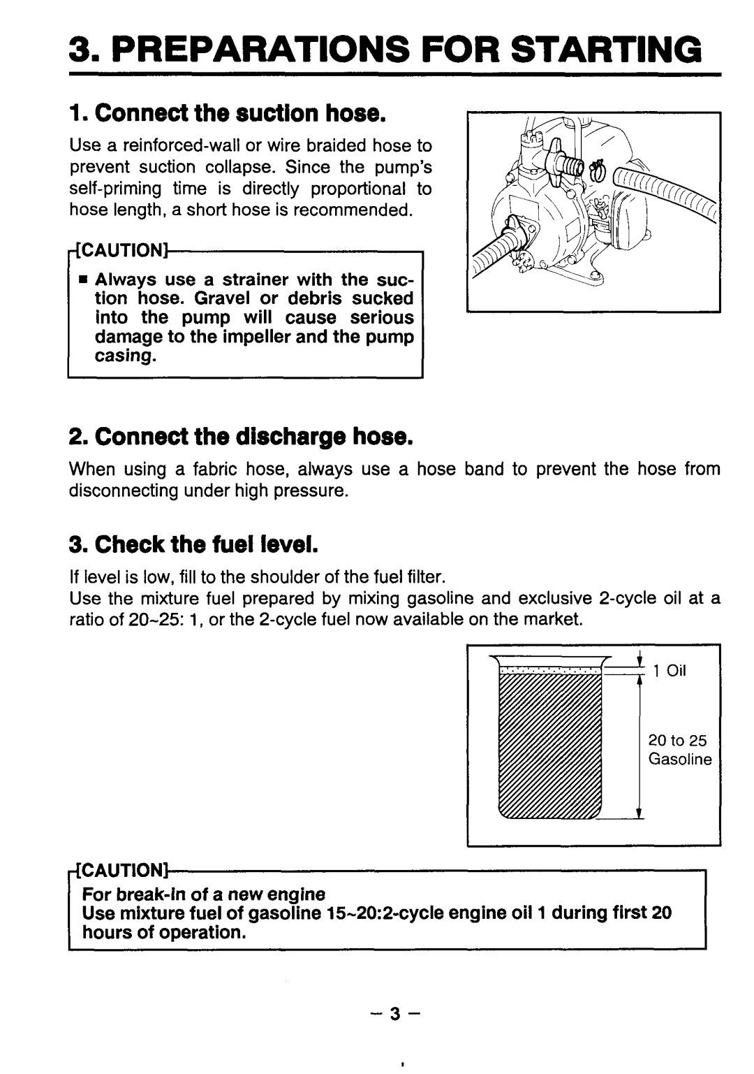 Makita EW1OOR instruction manual Preparations for Starting, Connect the suction hose 