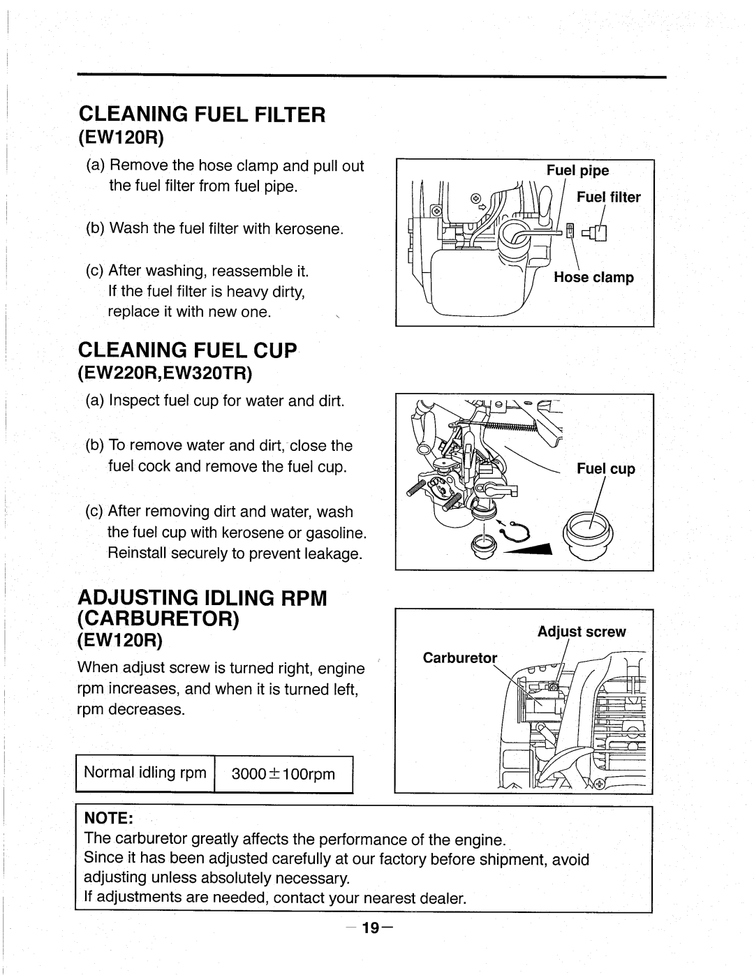 Makita EW320TR, EW220R, EW120R manual 