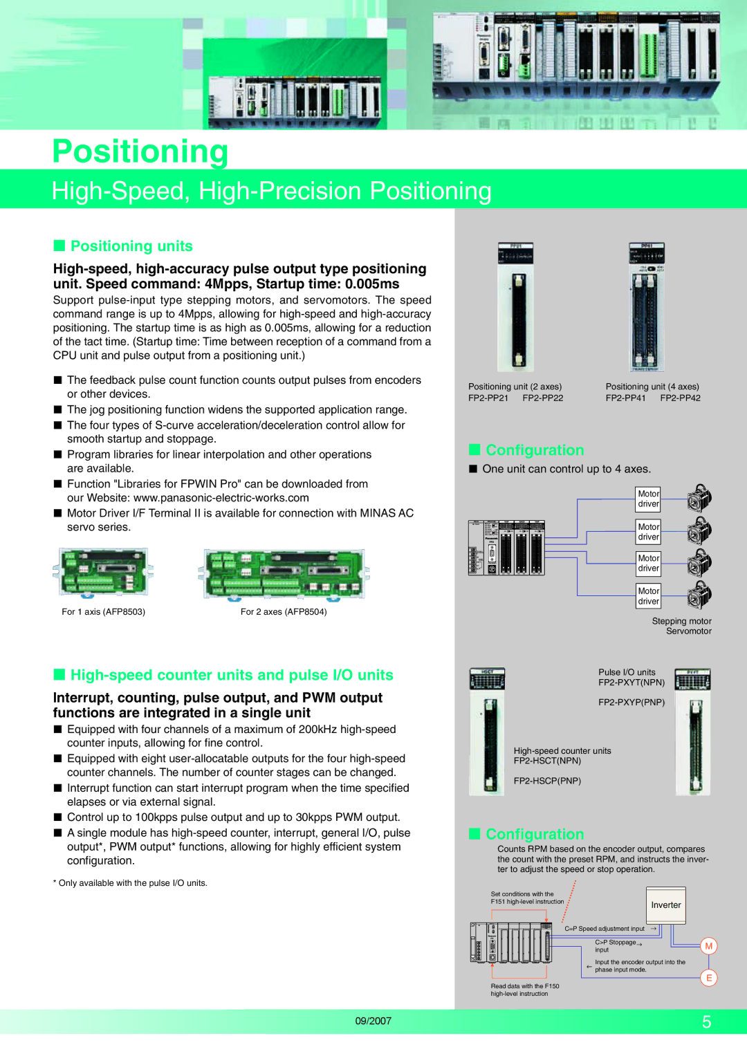 Makita FP2 Series, FP2SH Series manual High-Speed, High-Precision Positioning,  Positioning units,  Configuration 