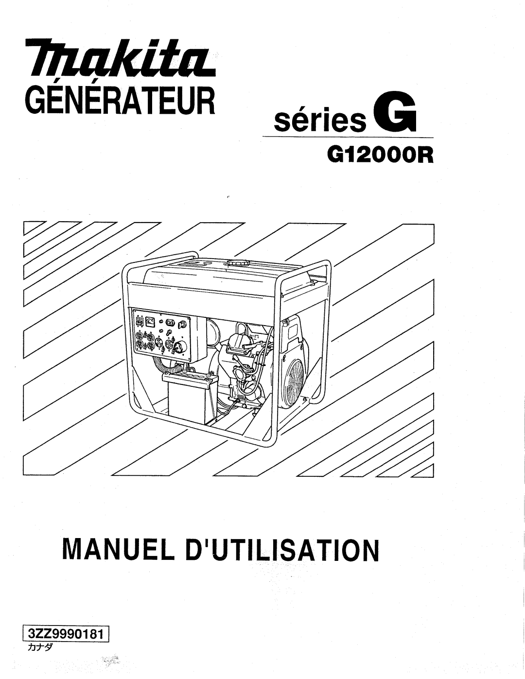 Makita G12000R manual 