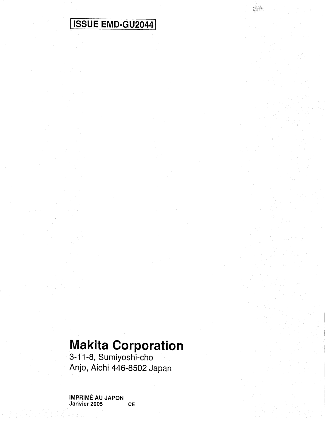 Makita G12000R manual 