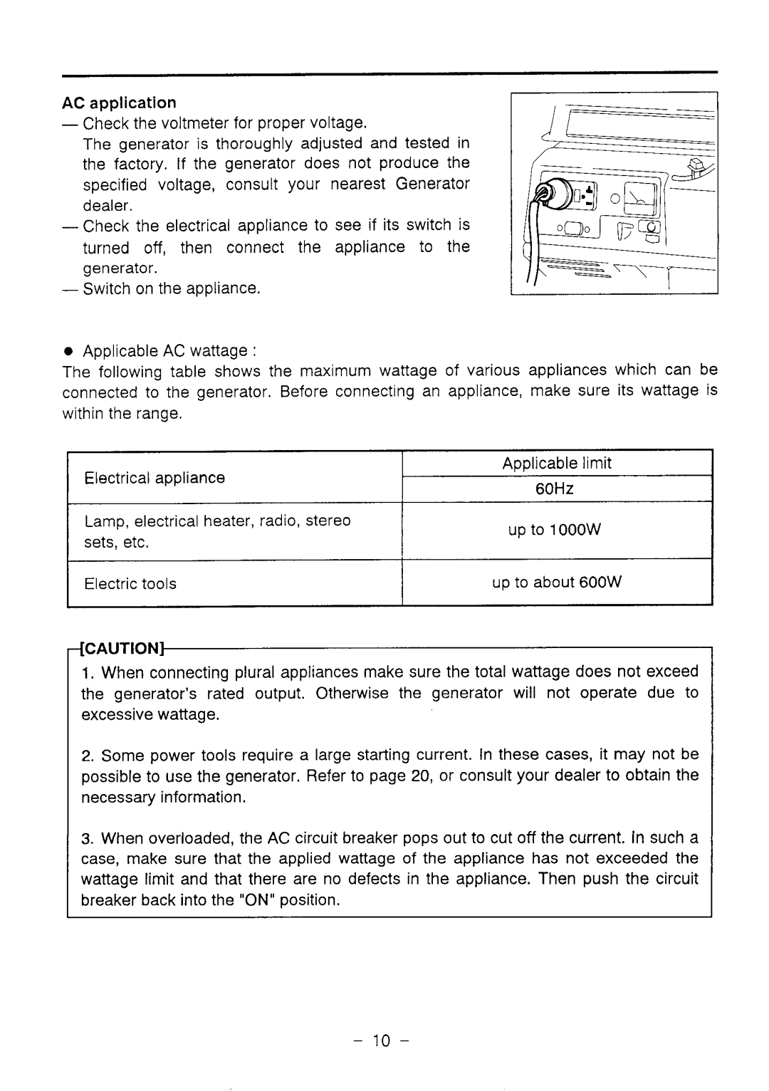 Makita G1200R instruction manual AC application 