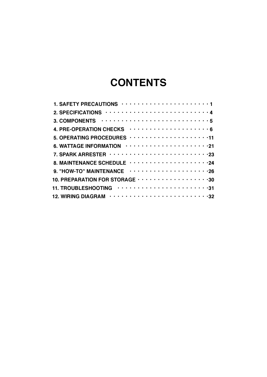 Makita G12010R manual Contents 