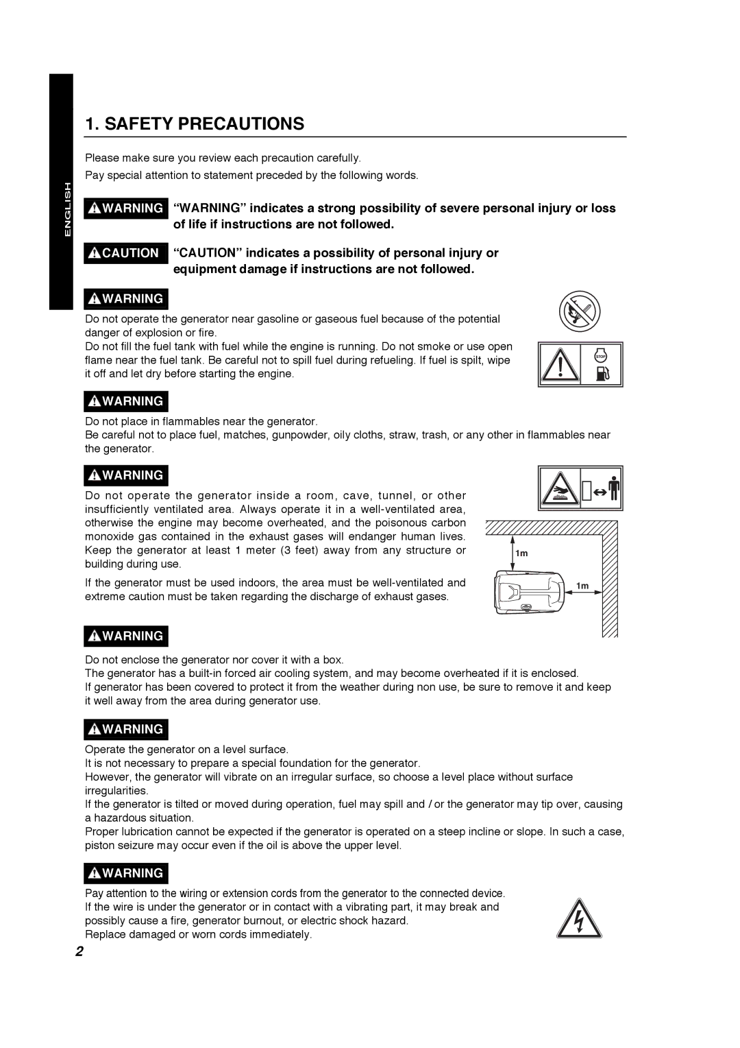 Makita G1700i manual Safety Precautions, English Française 