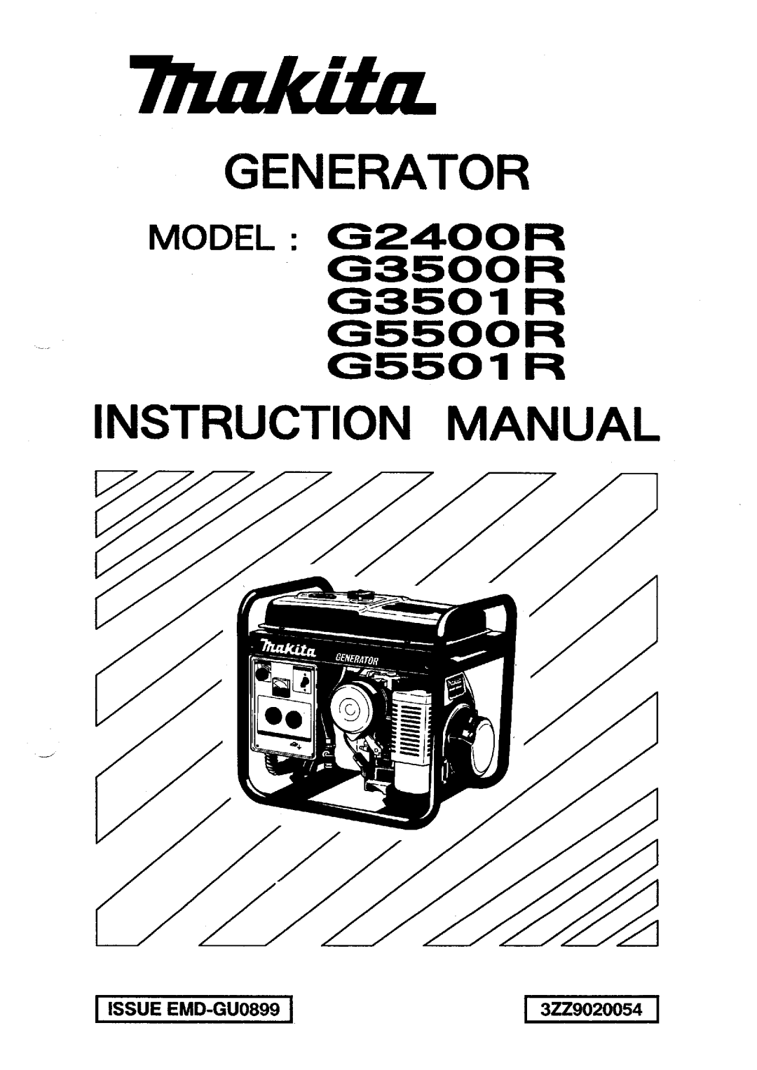 Makita G3501R, G5501R, G3500R, G2400R manual 