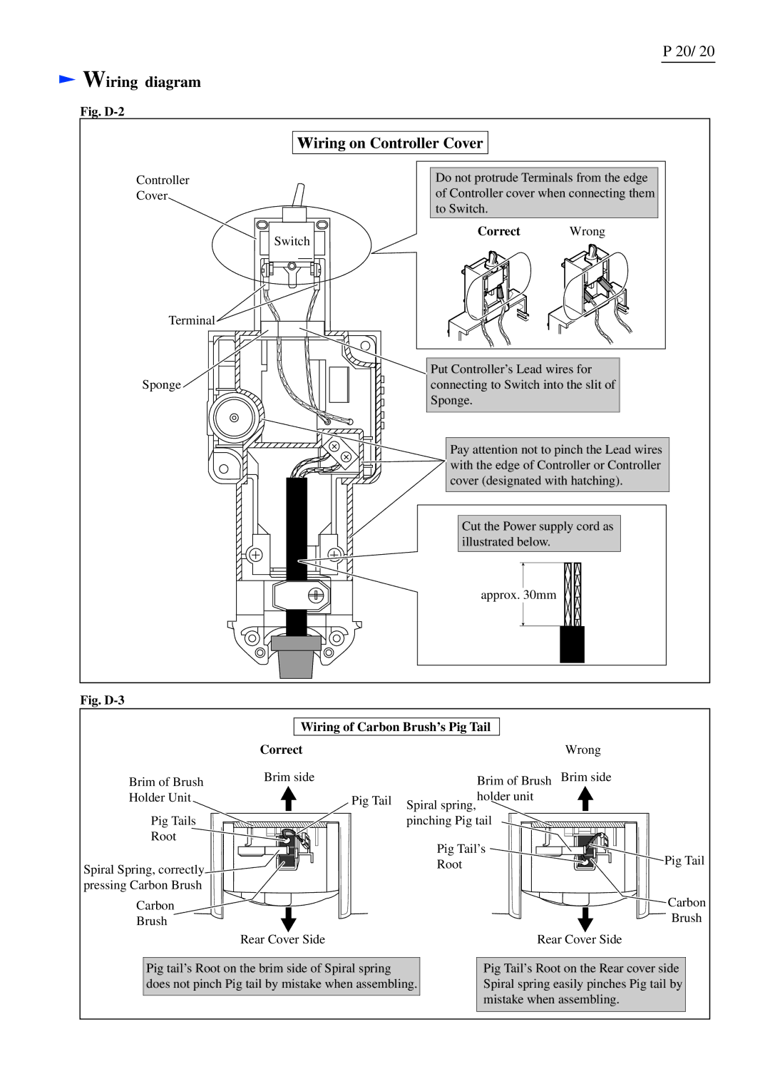 Makita HM1214C dimensions Wiring diagram, Fig. D-2 