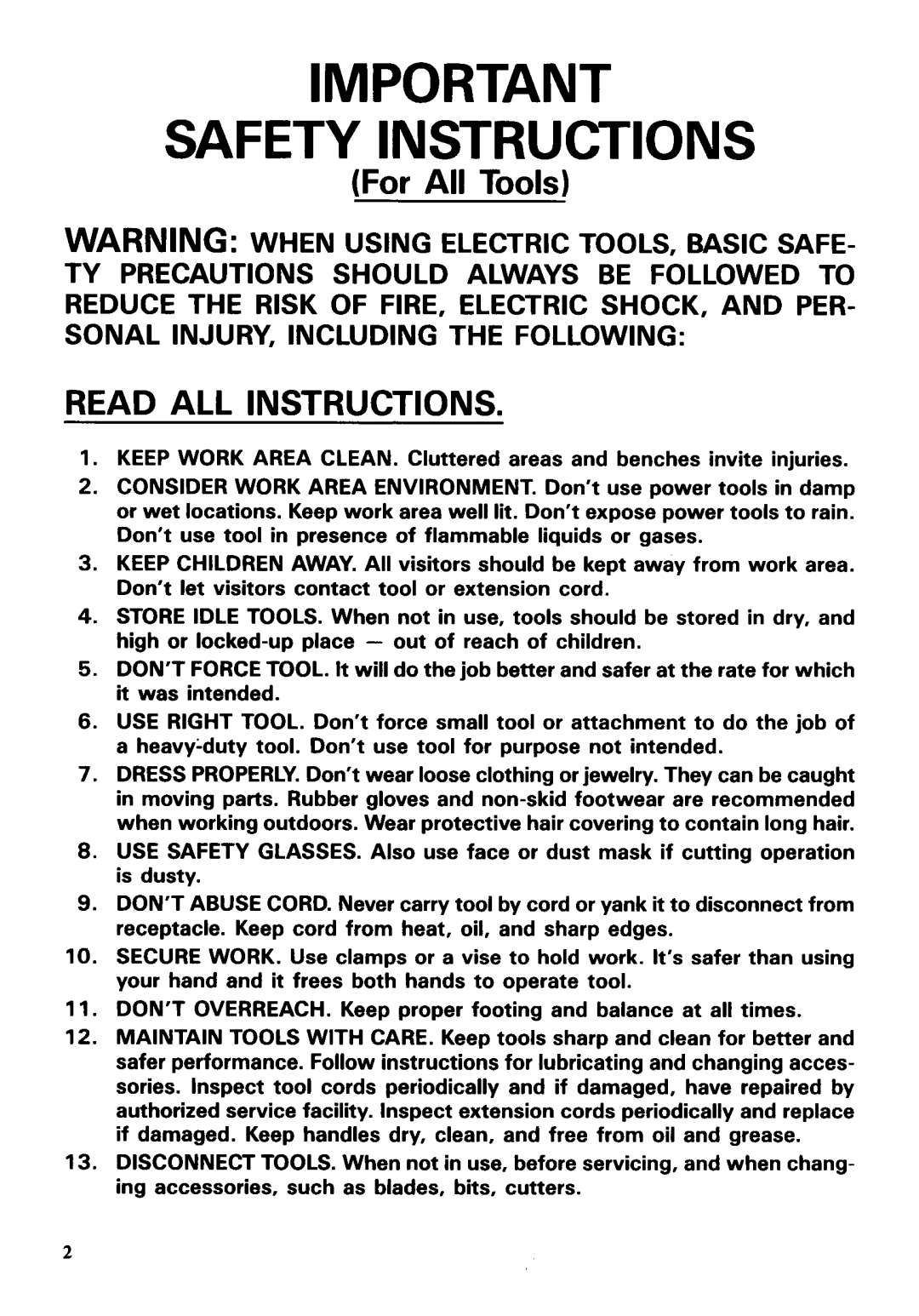 Makita HM1301 instruction manual Safety Instructions 