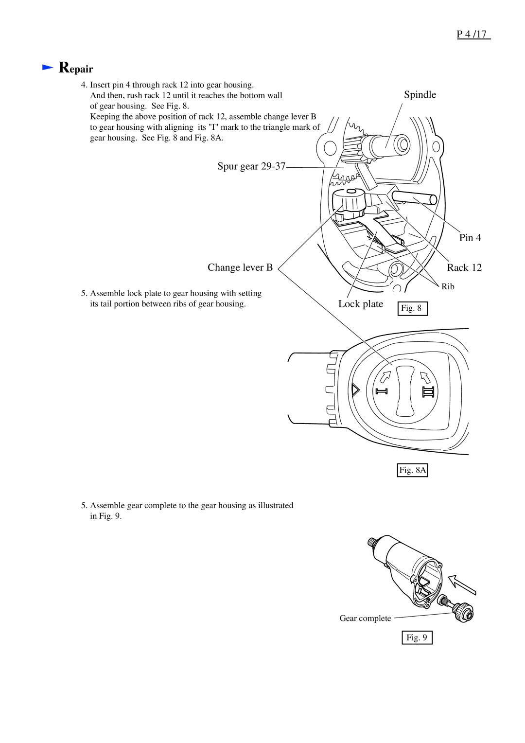 Makita HP2050F, HP2051F specifications Lock plate 