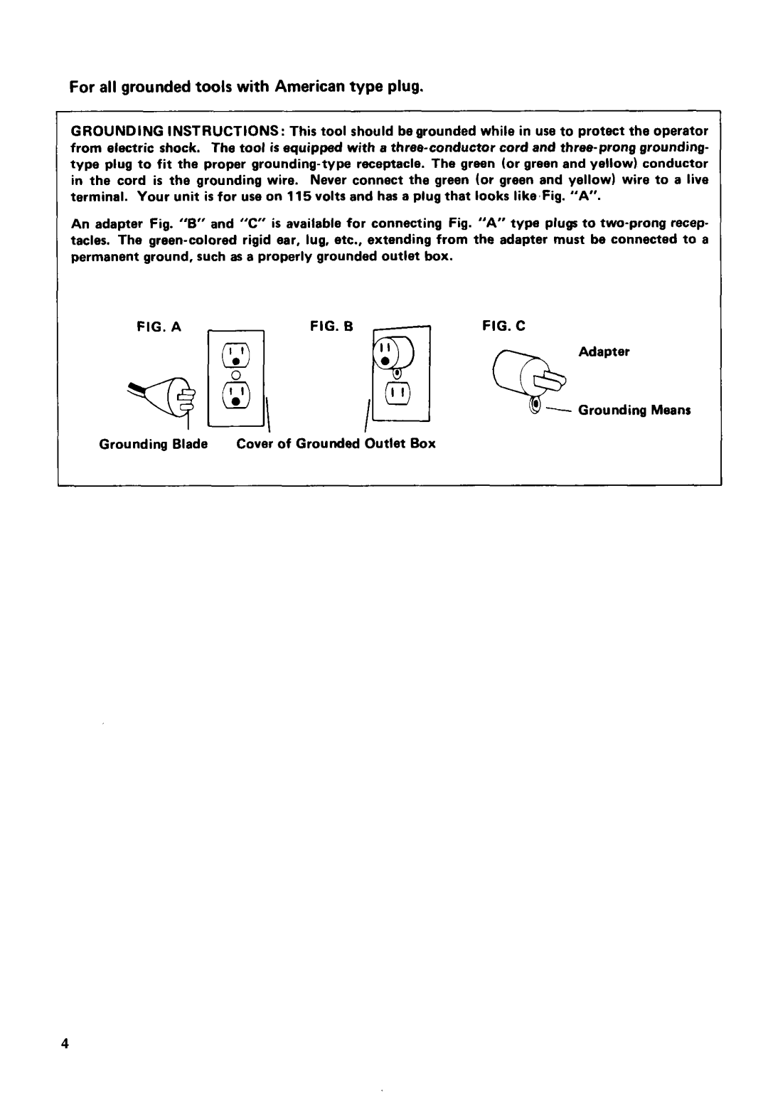 Makita HR1821 instruction manual For all grounded tools with American type plug 