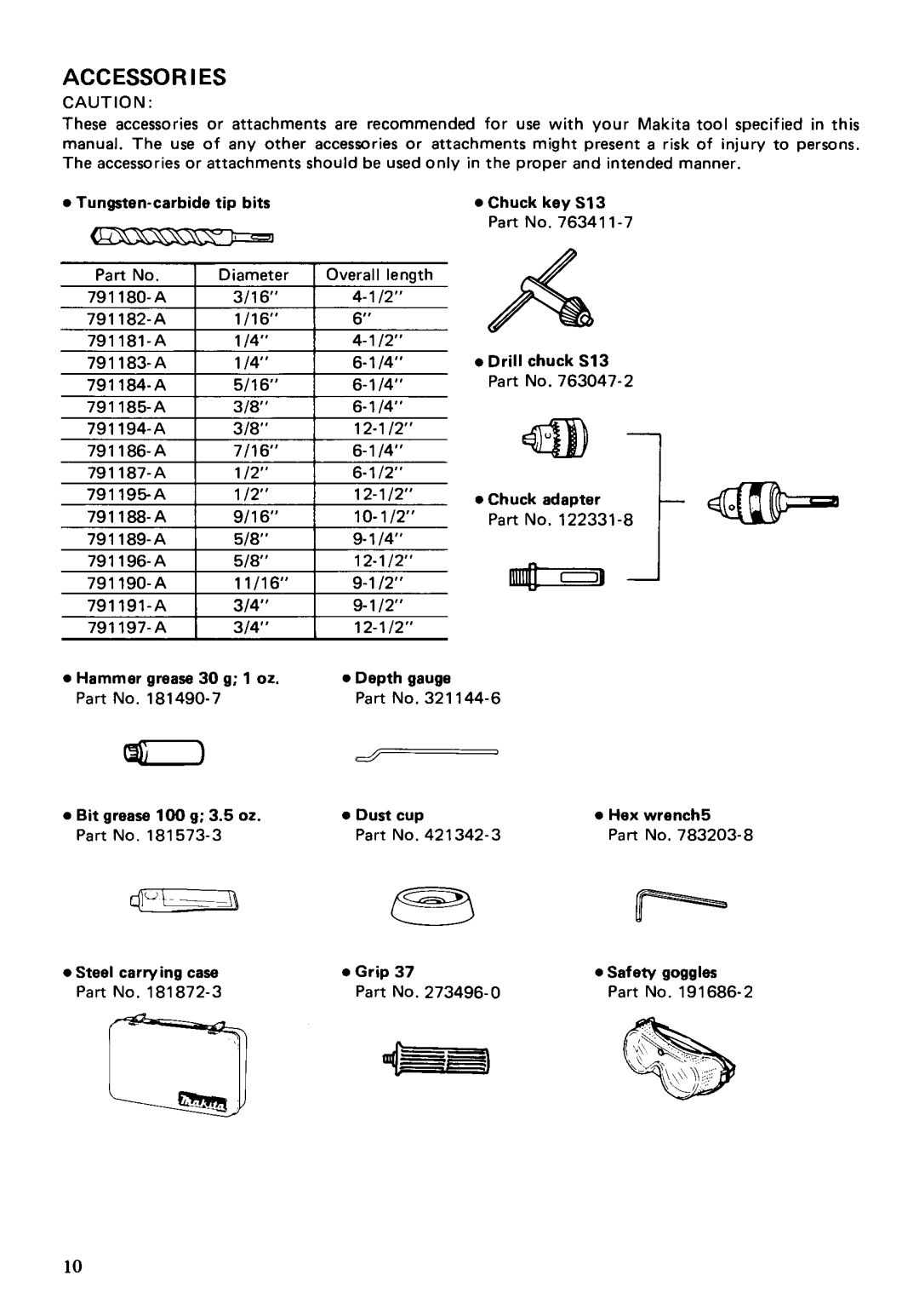 Makita HR2000 instruction manual Accessor IES 