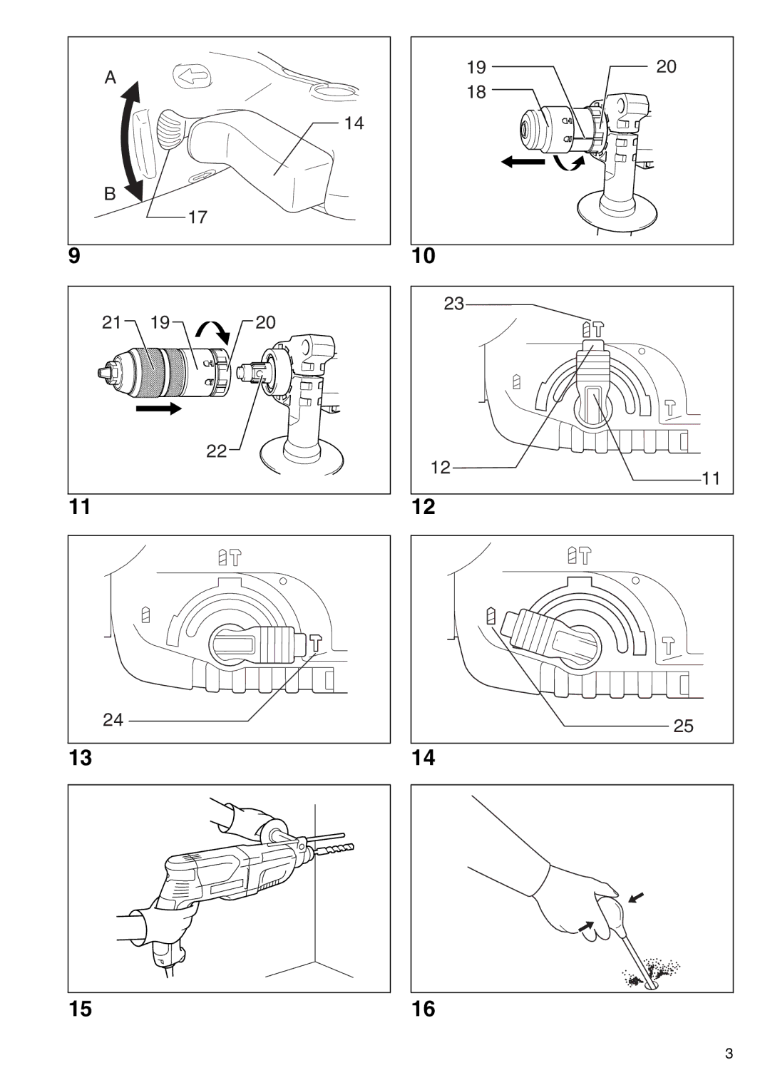 Makita HR2450X, HR2450F/FT, HR2450/T instruction manual 1920 