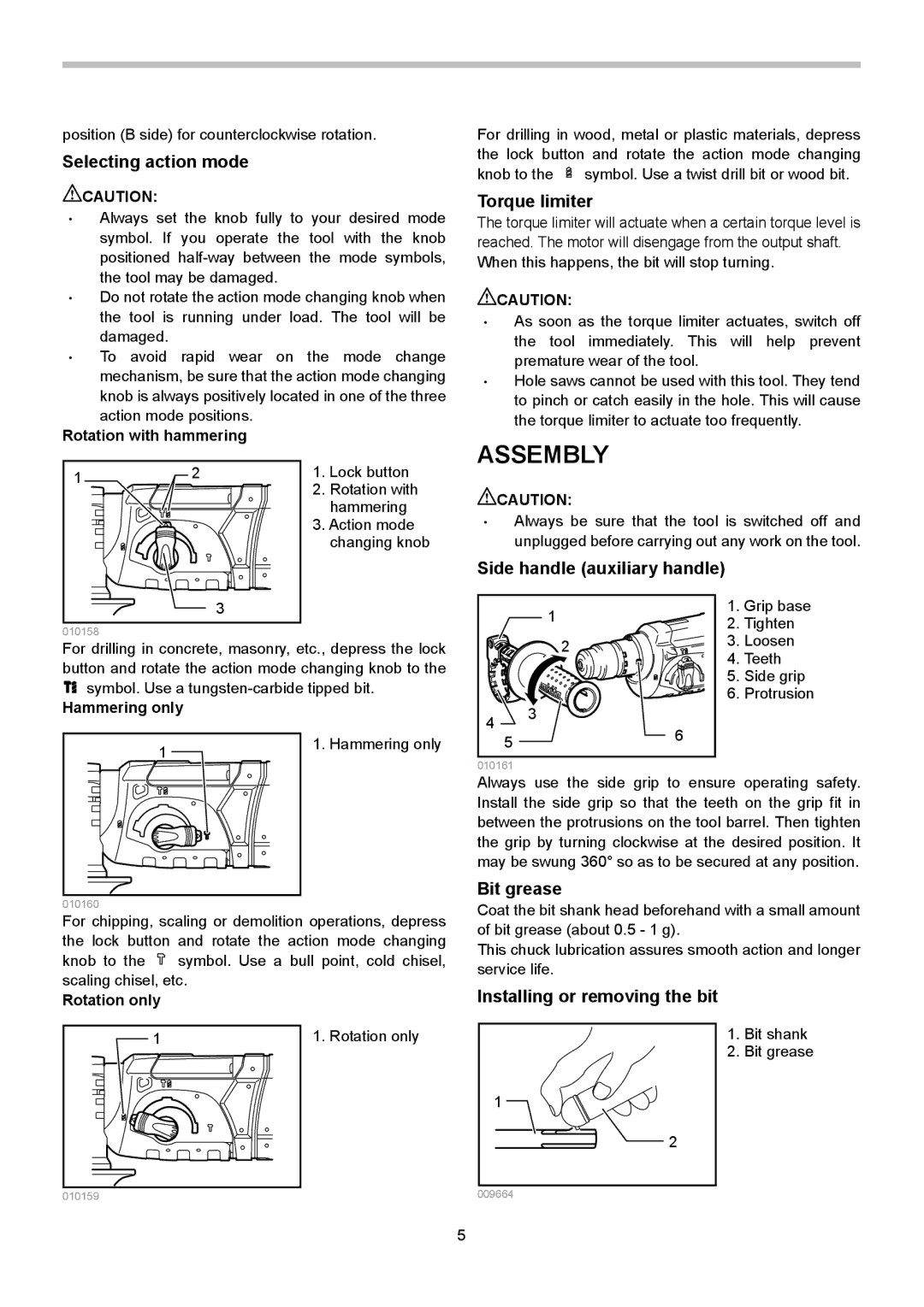 Makita HR2475X2 instruction manual Assembly 