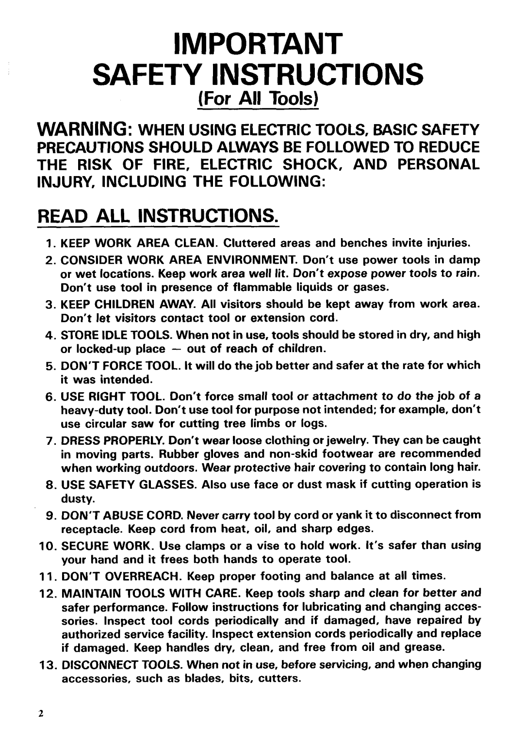 Makita HR2511 instruction manual Safety INSTRUCTI0NS 