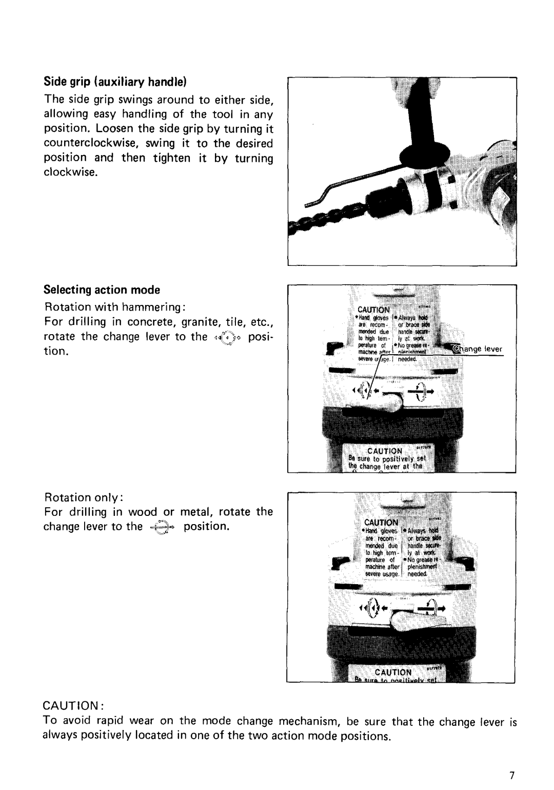 Makita HR2511 instruction manual Tion 