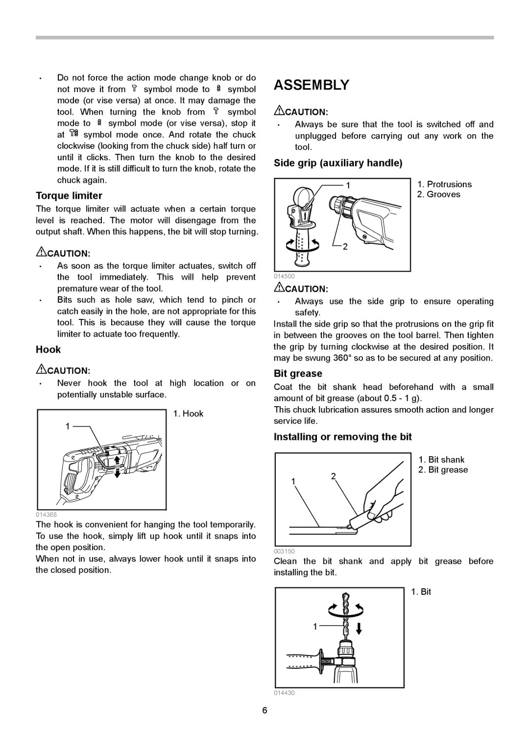 Makita HR2621X2 instruction manual Assembly 