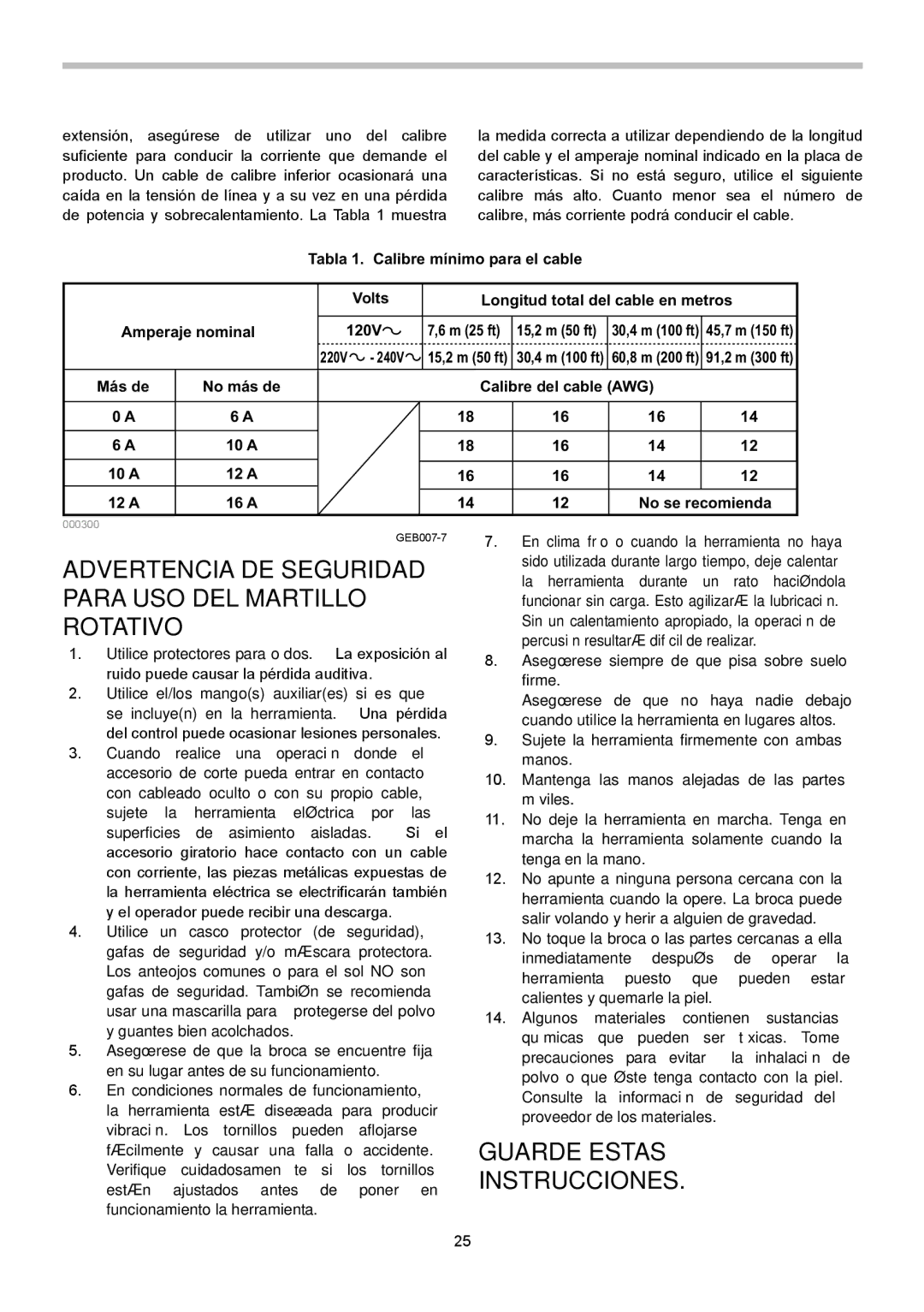 Makita HR4013C instruction manual Advertencia DE Seguridad Para USO DEL Martillo Rotativo, Guarde Estas Instrucciones 