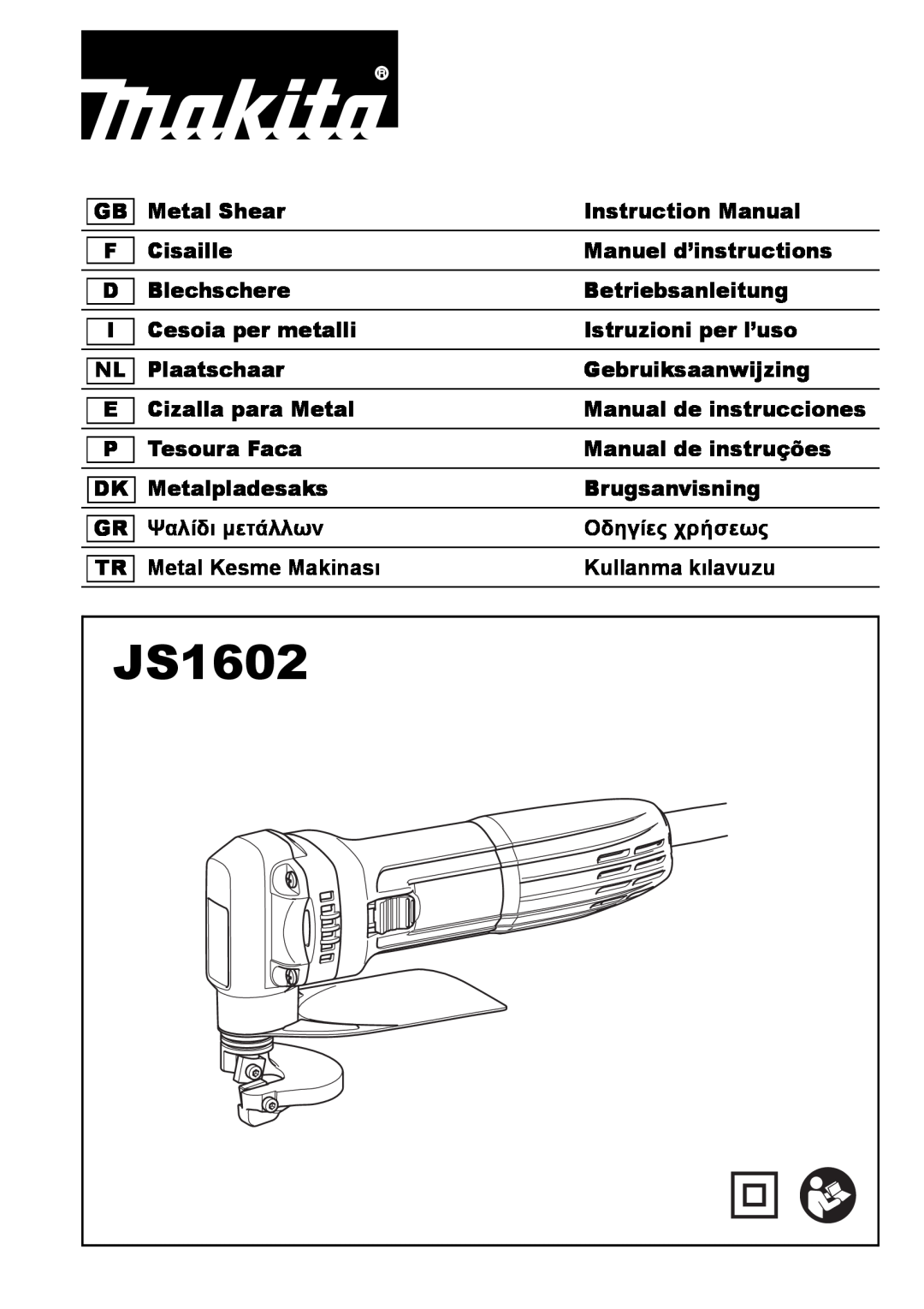 Makita JS1602 instruction manual 