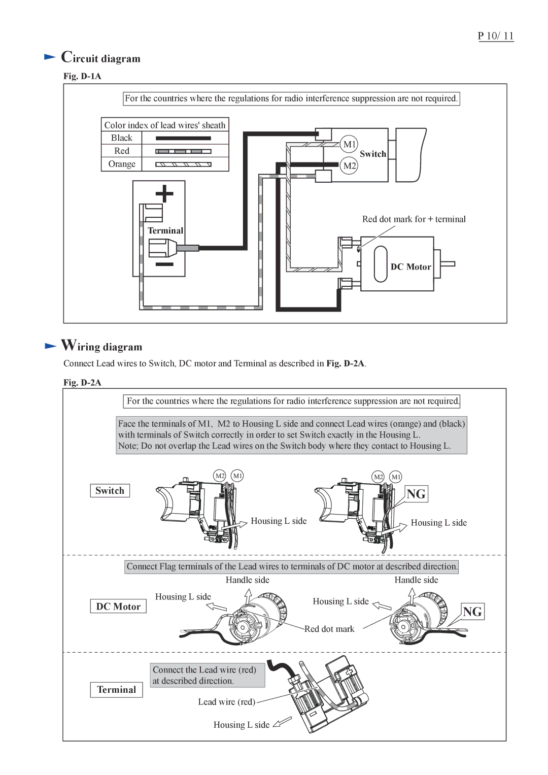 Makita JV100D, VJ01 dimensions Fig. D-1A 