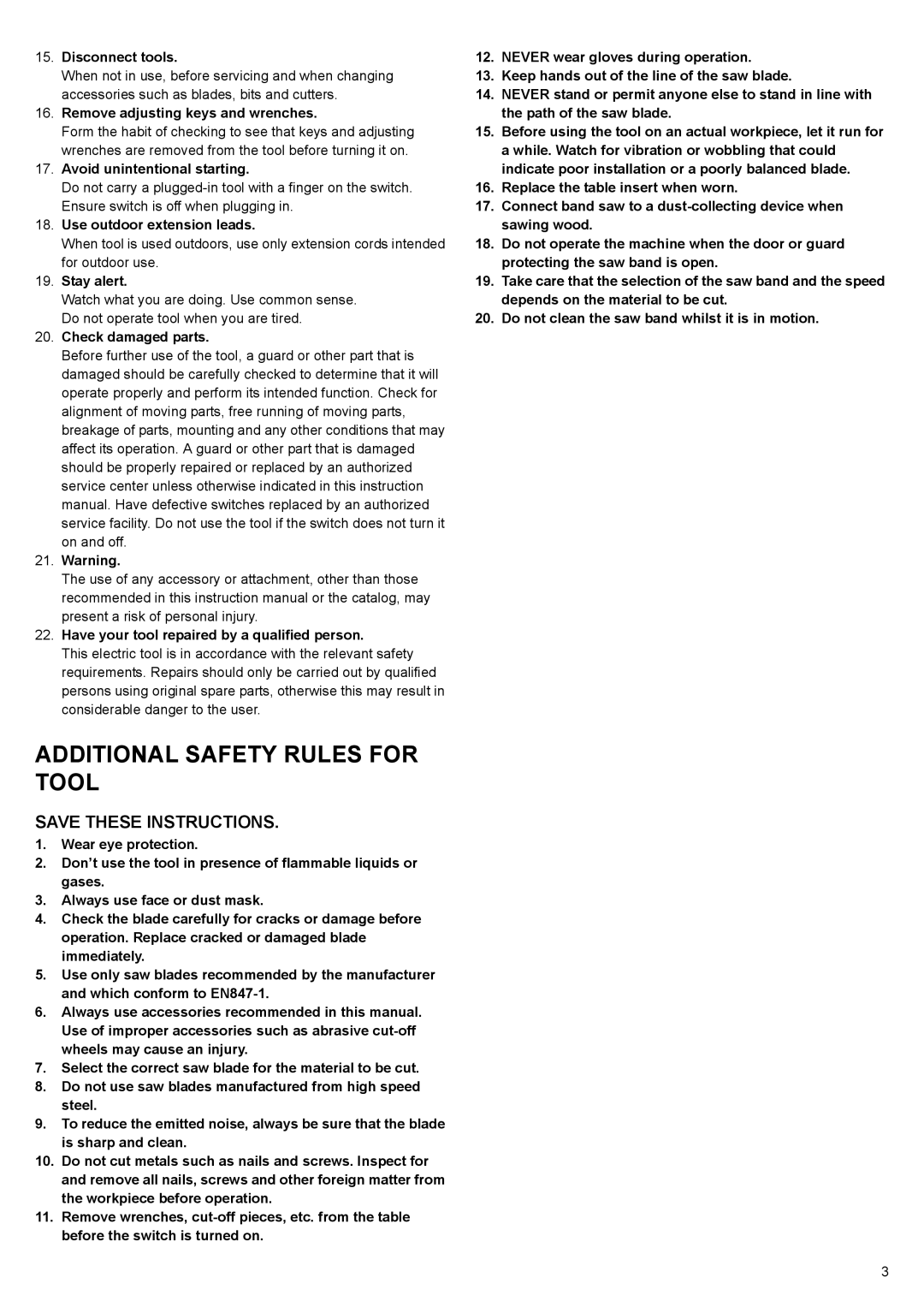 Makita LB1200F instruction manual Additional Safety Rules for Tool, Disconnect tools 