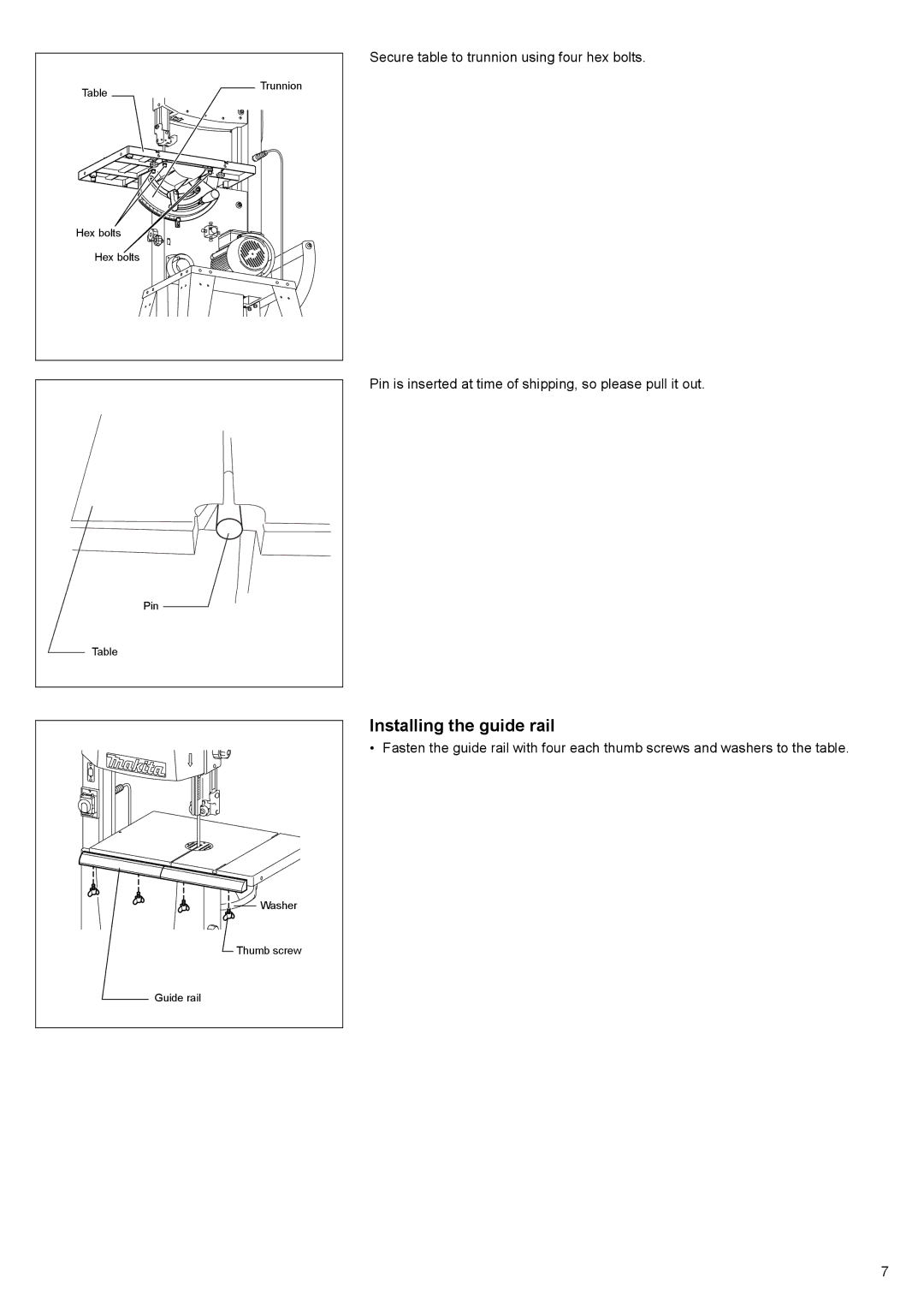 Makita LB1200F instruction manual Installing the guide rail 