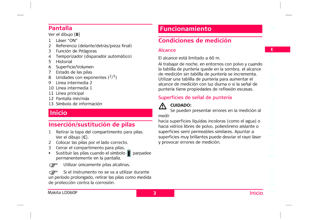 Makita LD060P manual 