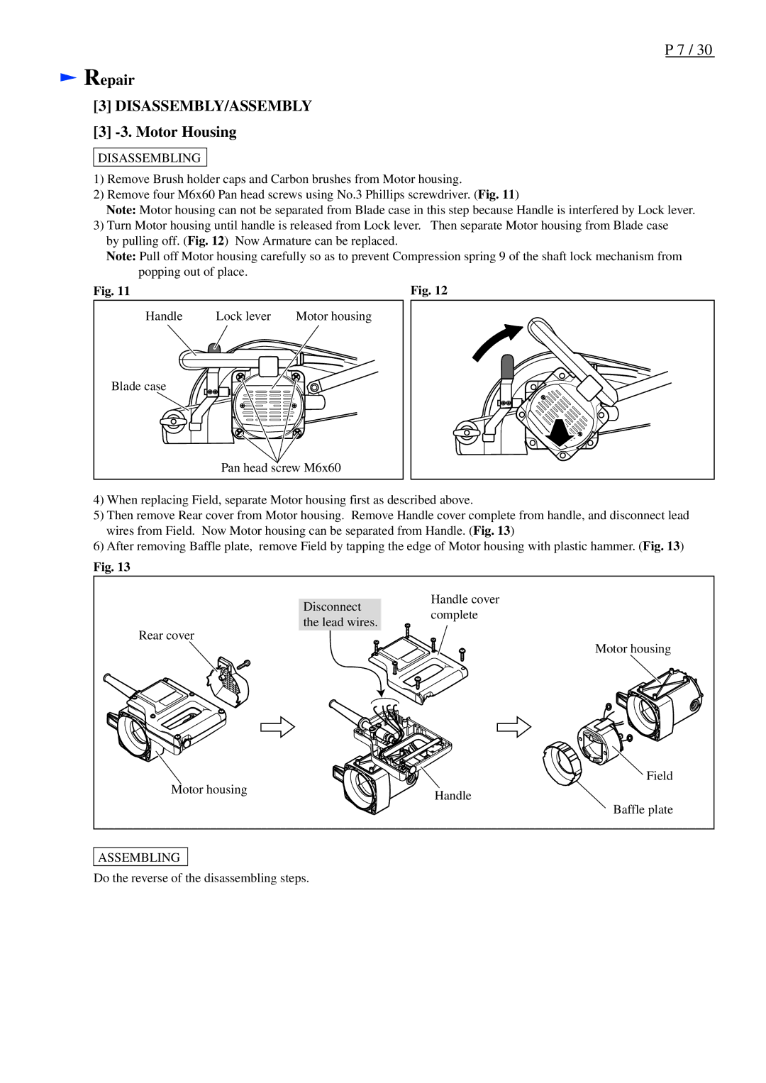 Makita LF1000 dimensions Motor Housing 