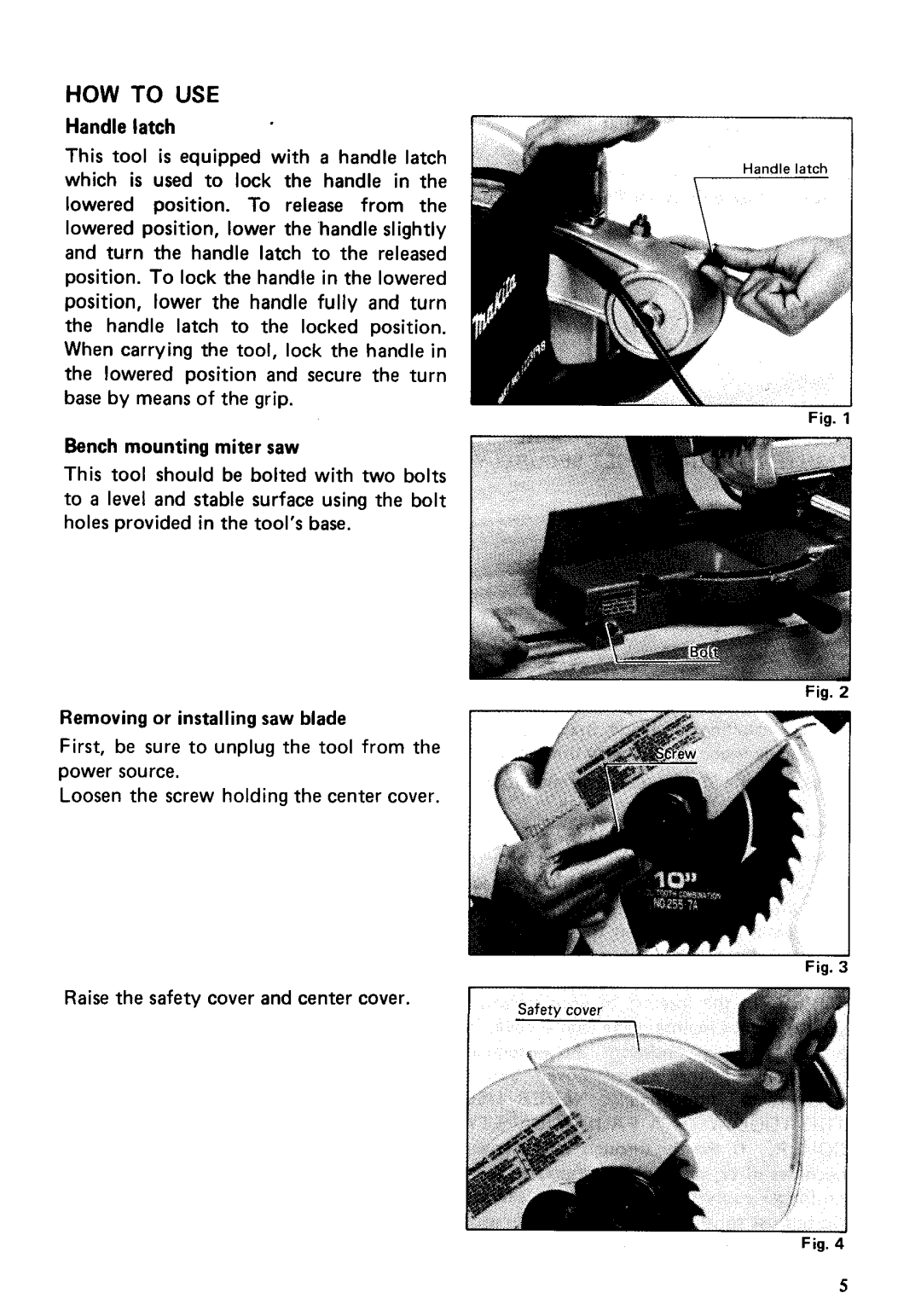 Makita LS1000 instruction manual HOW to USE 