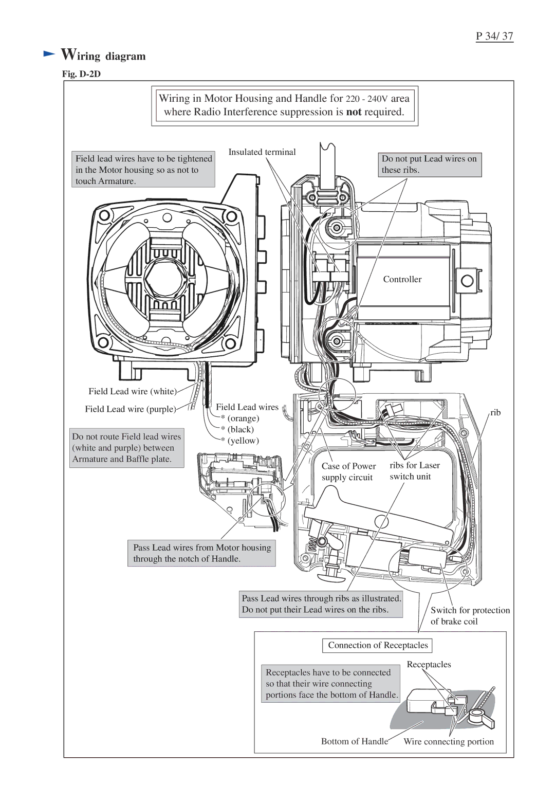 Makita LS1016L dimensions Fig. D-2D 