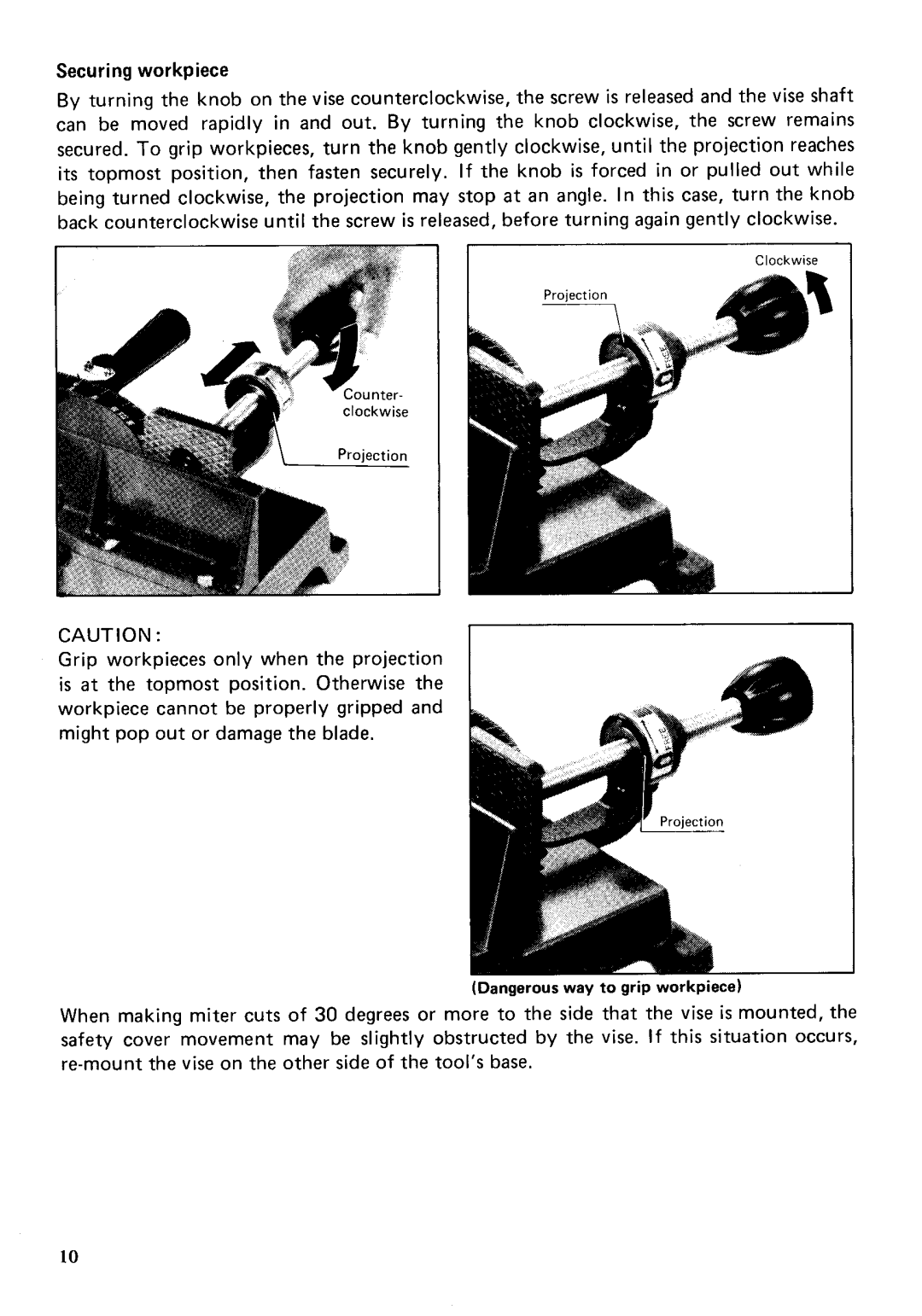 Makita LS1020 instruction manual Clockwise 