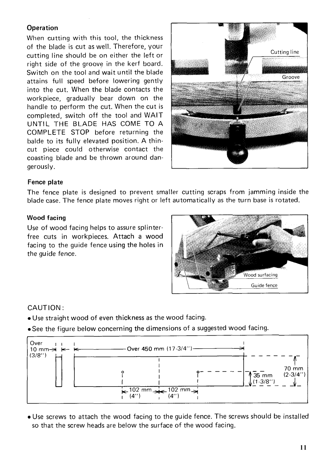 Makita LS1020 instruction manual Operation 