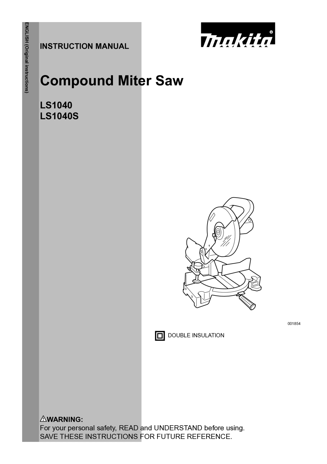 Makita LS1040S instruction manual Compound Miter Saw 