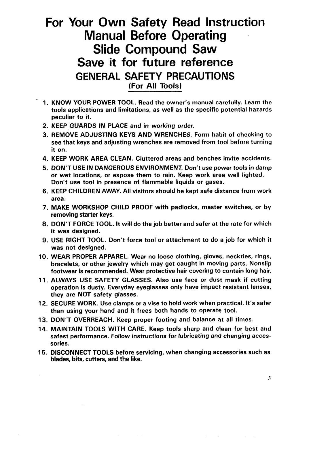 Makita LSl21l instruction manual Manual Before Operating Slide Compound Saw 