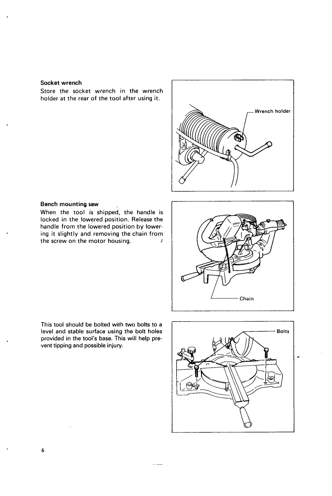 Makita LSl21l instruction manual Screw on the motor housing 