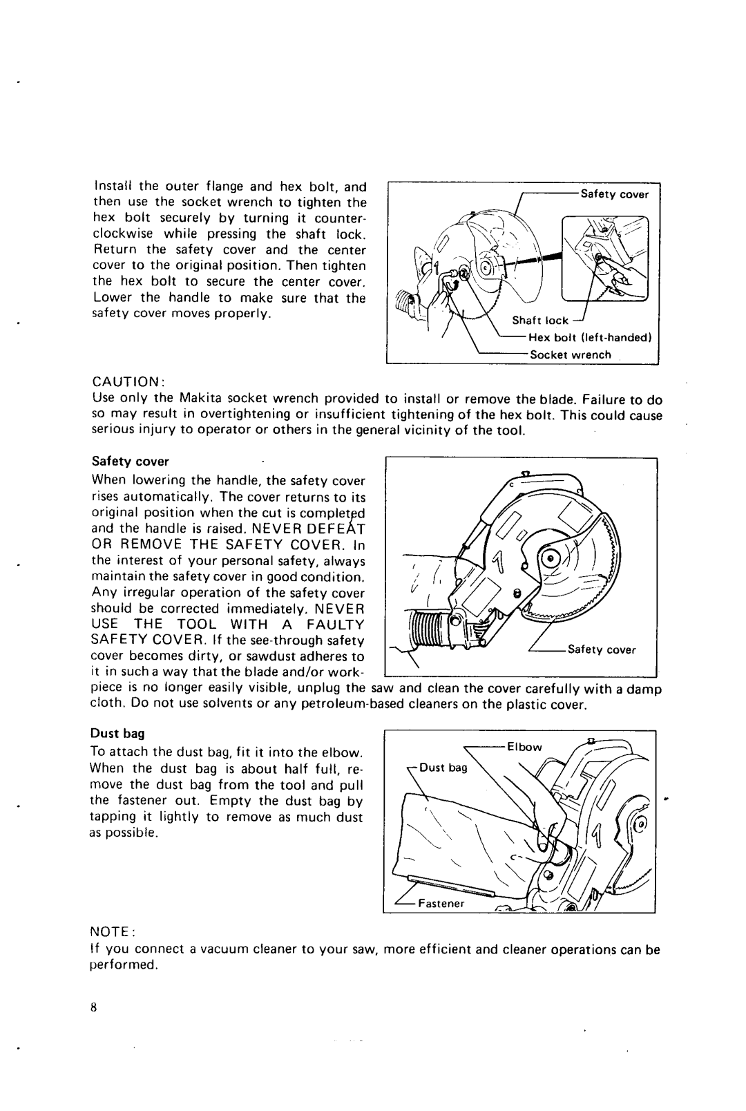 Makita LSl21l instruction manual USE the Tool with a Faulty 