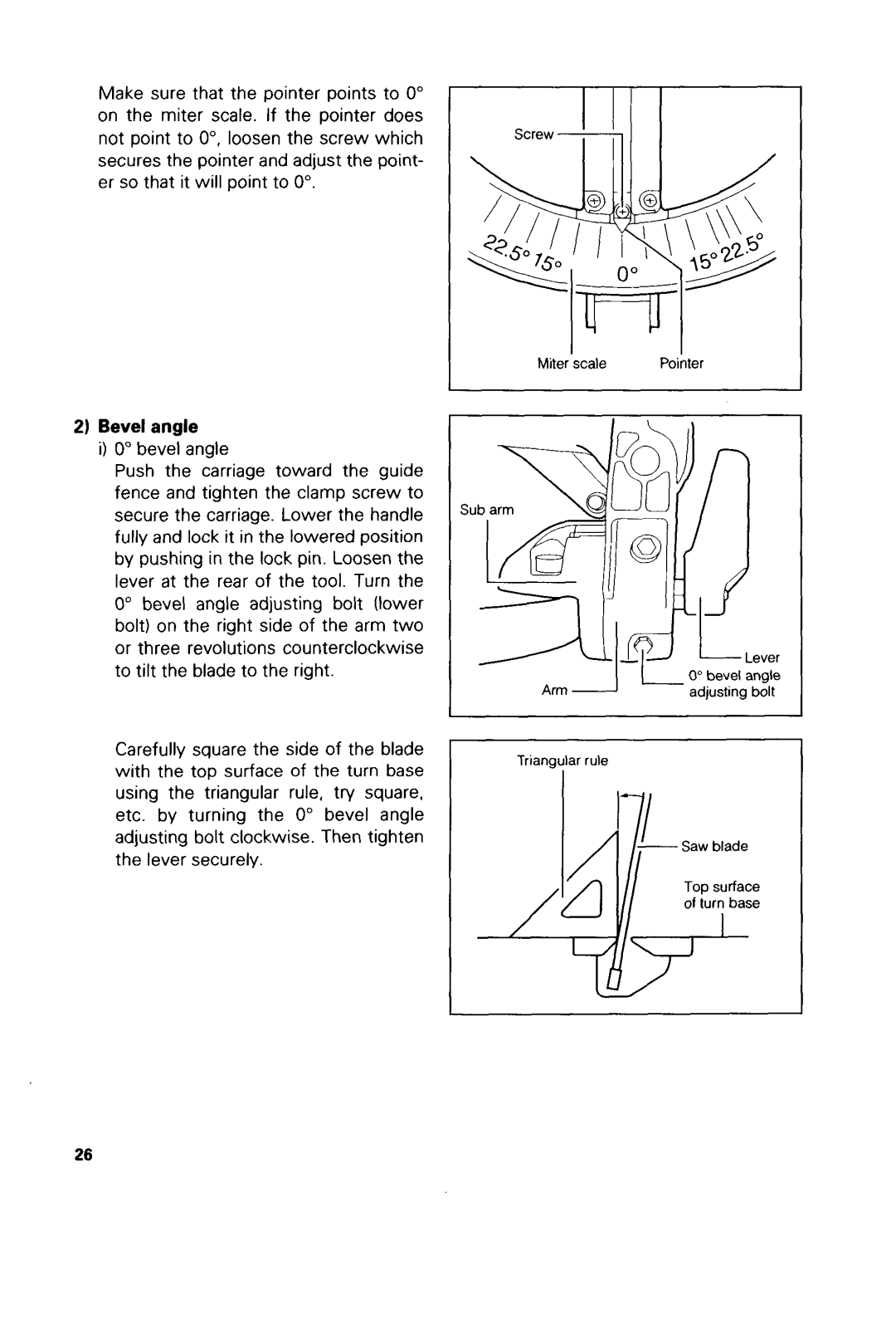 Makita LSSOODWA, LSSOODZ instruction manual Bevel angle 