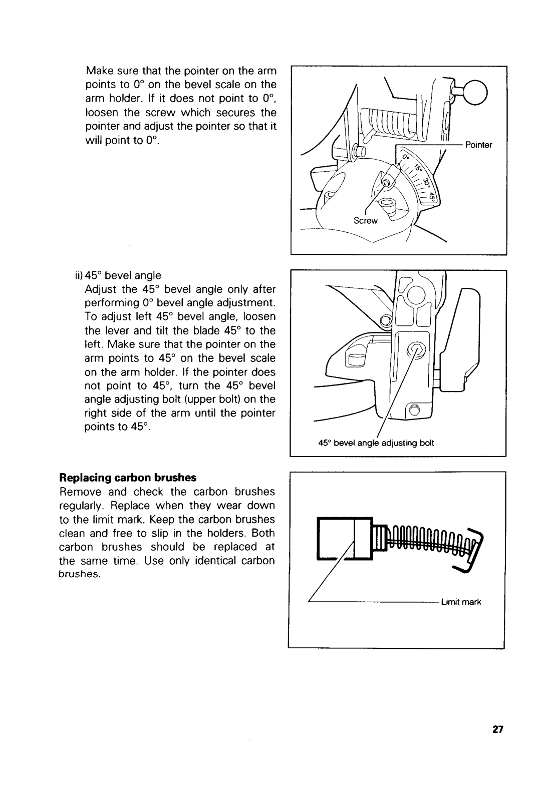 Makita LSSOODZ, LSSOODWA instruction manual Replacing carbon brushes 