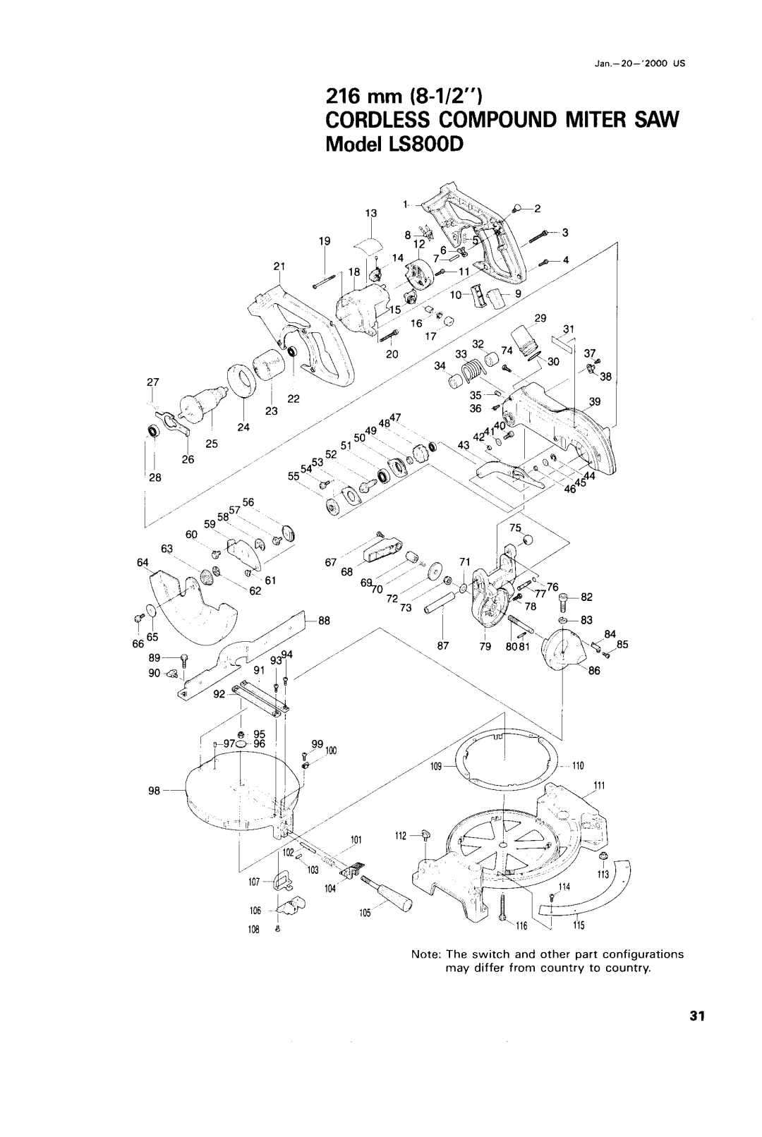 Makita LSSOODZ, LSSOODWA instruction manual Cordless Compound Miter SAW 