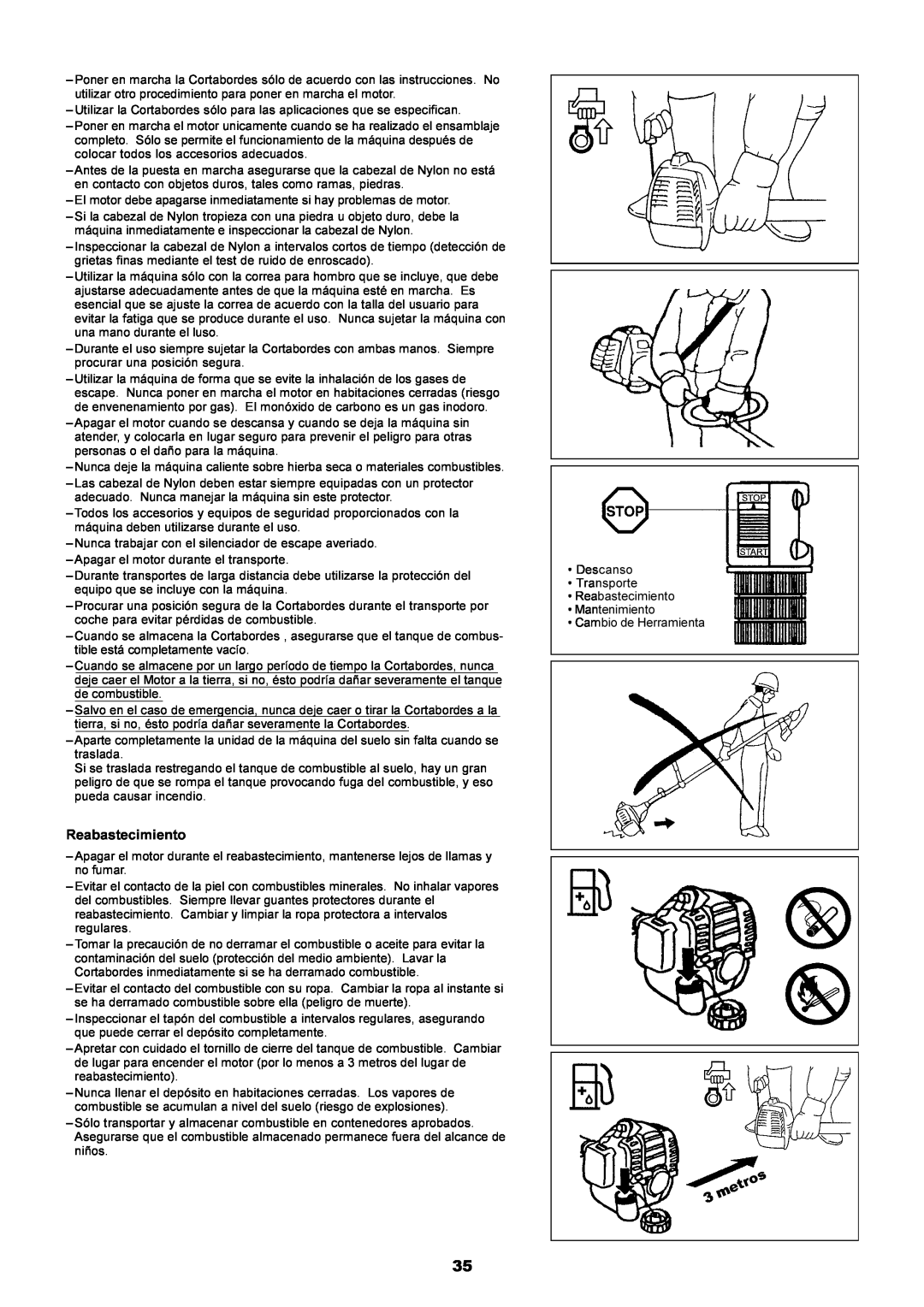 Makita LT-210 instruction manual Reabastecimiento 