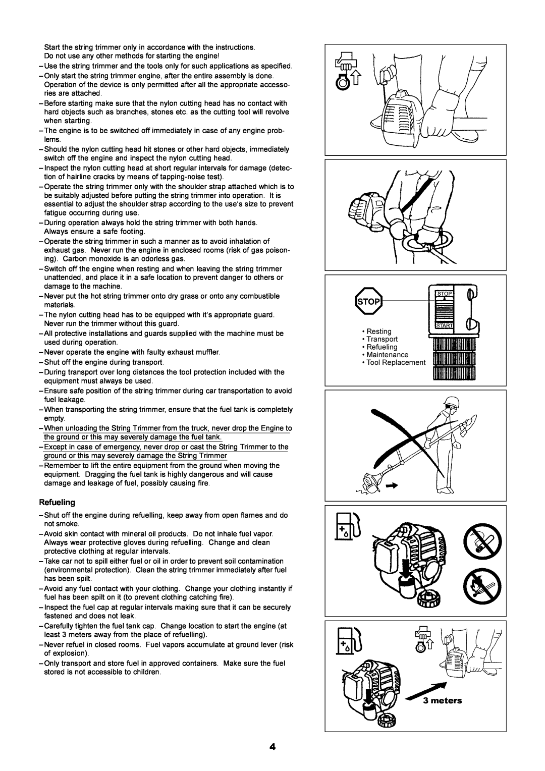 Makita LT-210 instruction manual Refueling, meters 