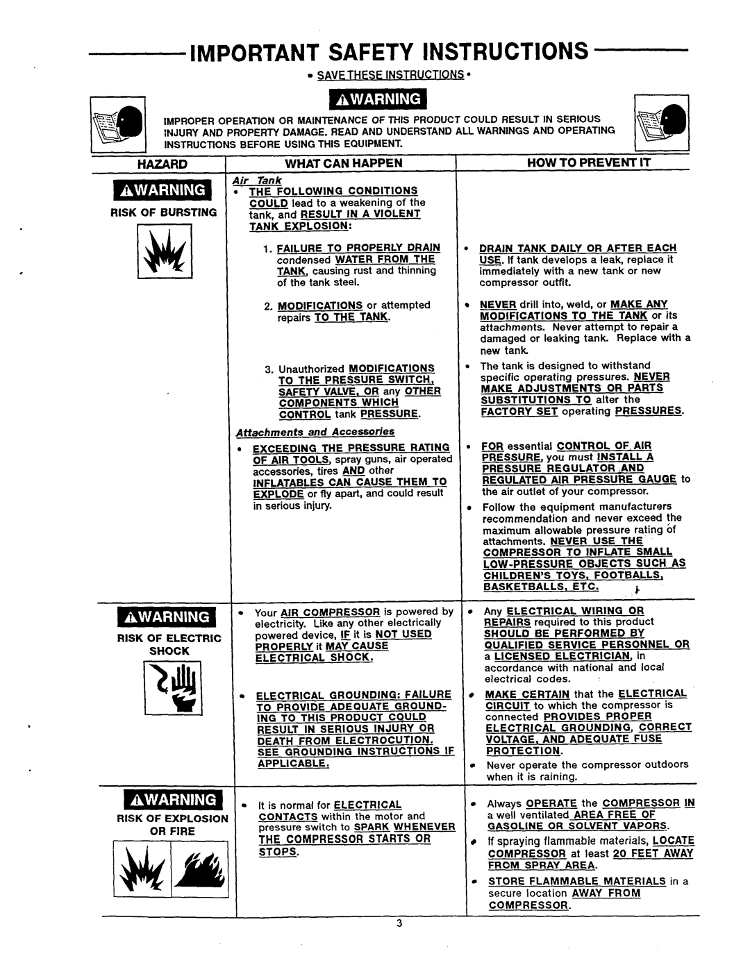 Makita MAC1200 owner manual Important Safety Instructions, What can Happen HOW to Prevent IT 