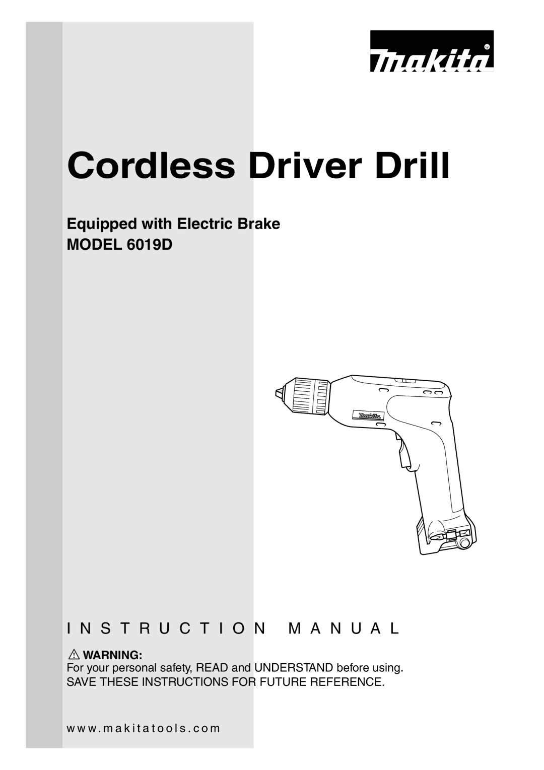 Makita MODEL 6019D instruction manual Cordless Driver Drill 