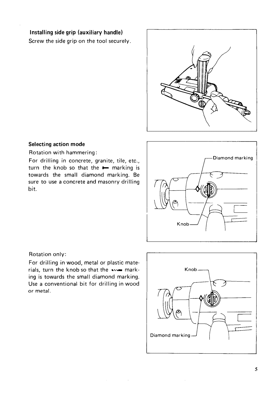 Makita NHPL030 instruction manual Knob 