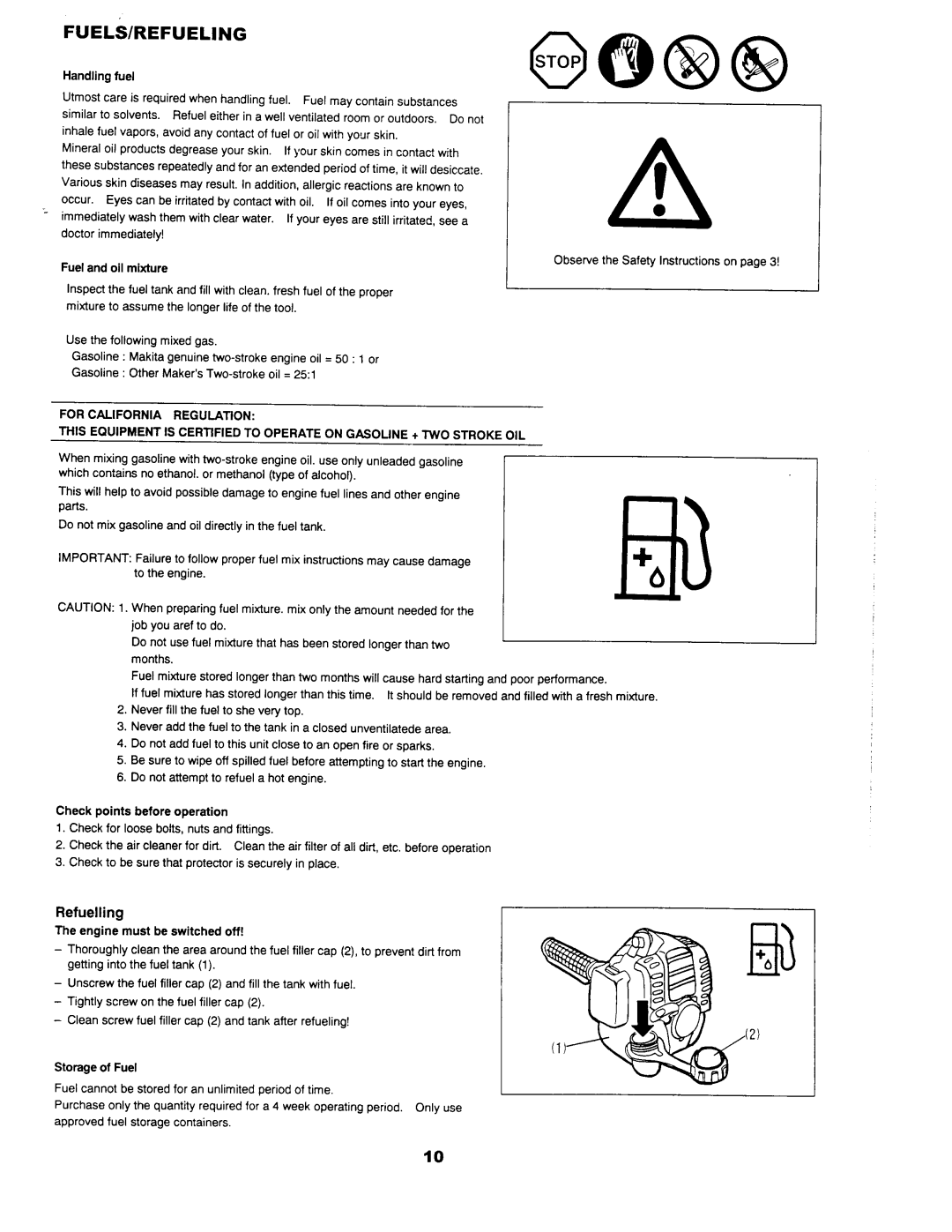 Makita RBC201 manual 