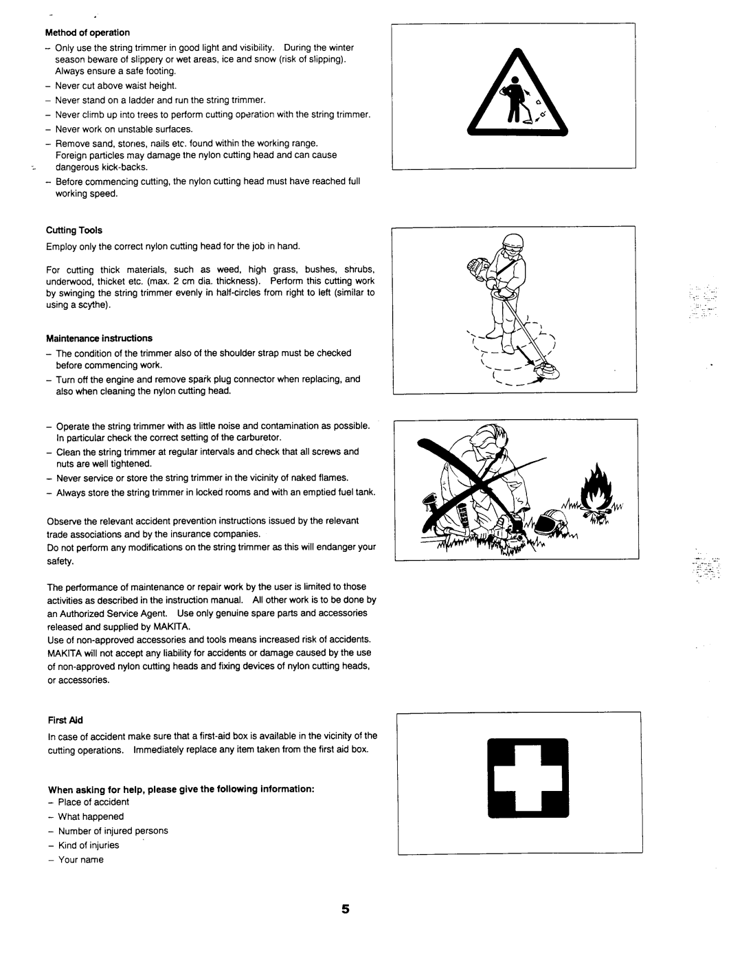 Makita RBC201 manual 