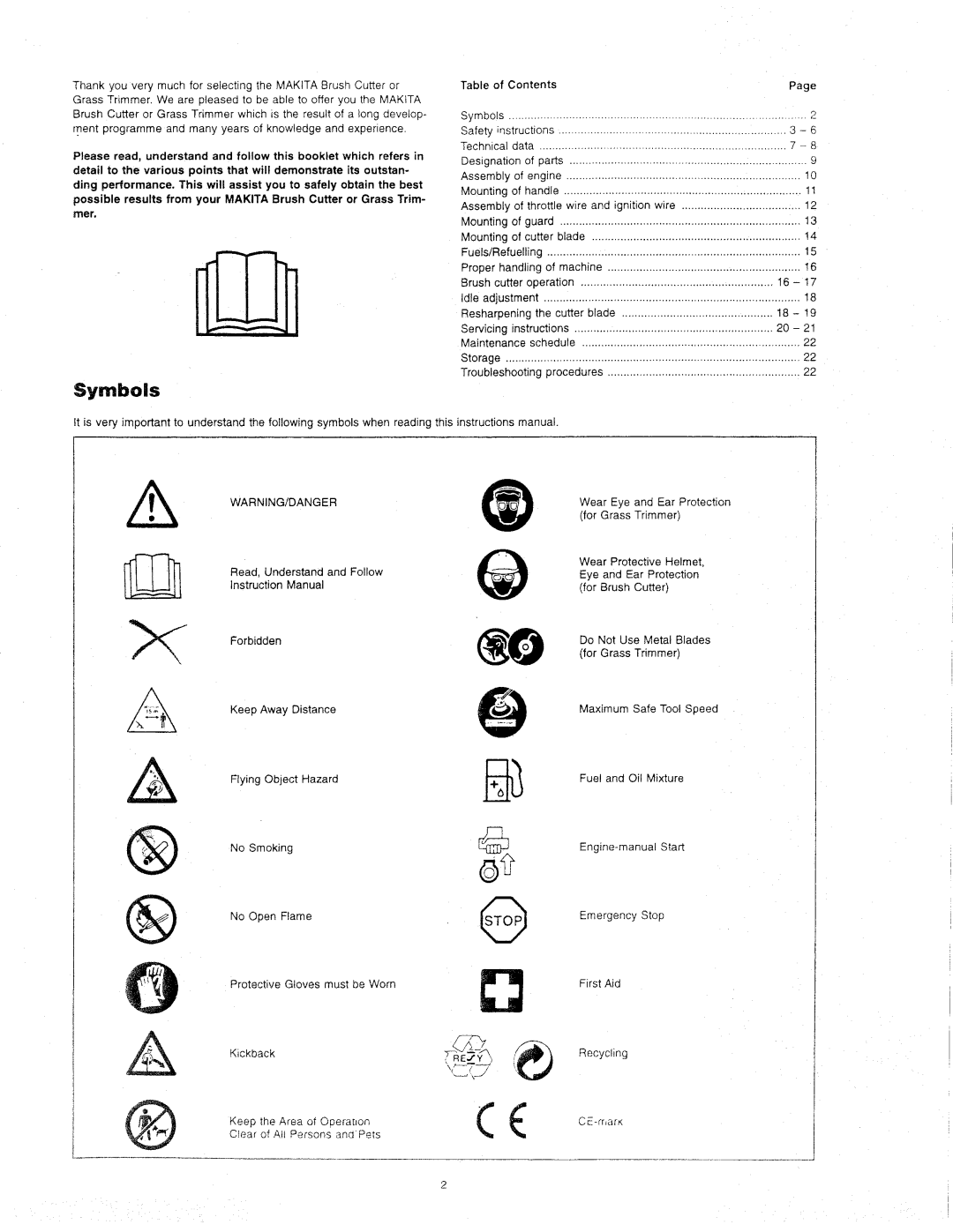 Makita RBC281, RBC320, RBC321, RBC280 manual 