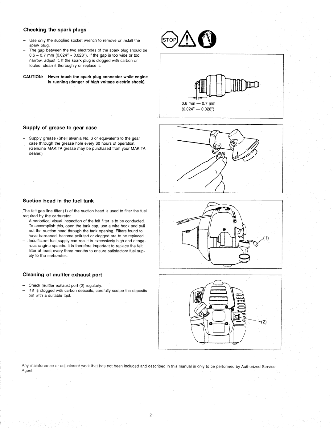 Makita RBC321, RBC320, RBC281, RBC280 manual 