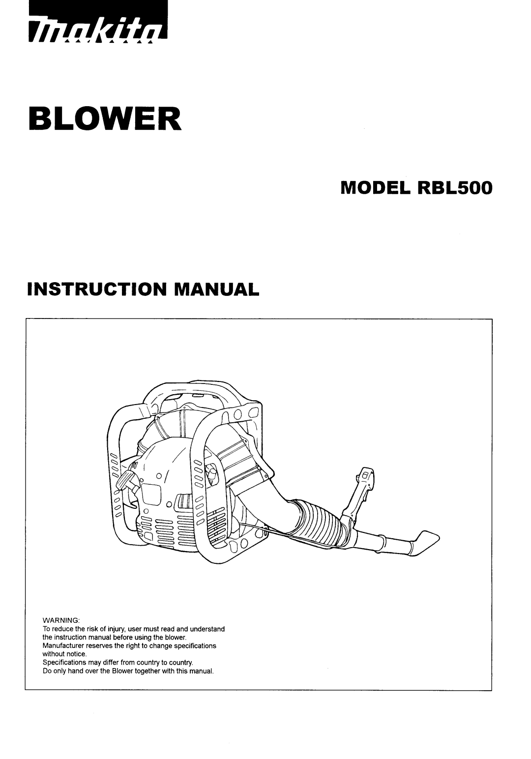 Makita RBL500 manual 