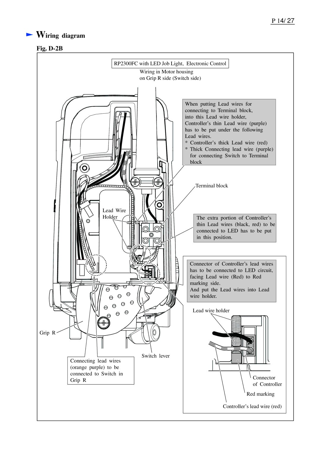 Makita RP2301FC, RP2300FC dimensions Fig. D-2B 