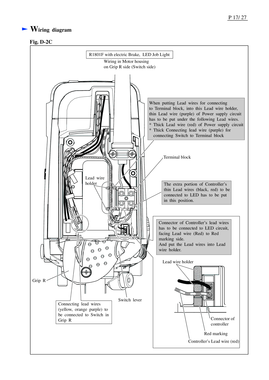 Makita RP2300FC, RP2301FC dimensions Fig. D-2C 